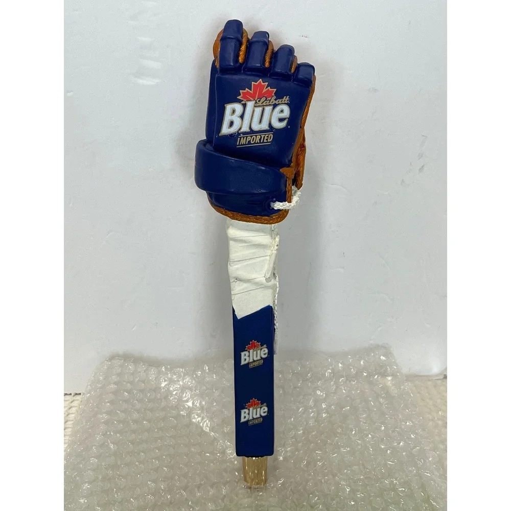 Labatt Blue Beer Tap Handle Hockey Glove Stick Figural Man Cave Decor New defect